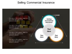 Selling commercial insurance ppt powerpoint presentation model outfit cpb