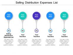 Selling distribution expenses list ppt powerpoint presentation slides images cpb