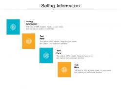 Selling information ppt powerpoint presentation show templates cpb