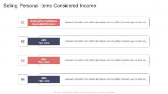 Selling Personal Items Considered Income In Powerpoint And Google Slides Cpb