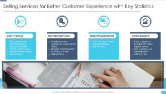 Selling Services For Better Customer Experience With Key Statistics