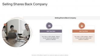 Selling Shares Back Company In Powerpoint And Google Slides Cpb