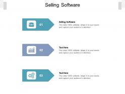 Selling software ppt powerpoint presentation icon design templates cpb