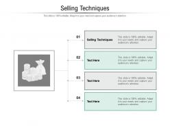 Selling techniques ppt powerpoint presentation portfolio file formats cpb