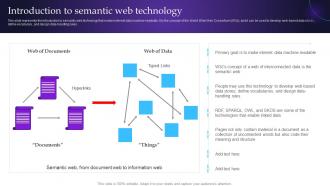 Semantic Web Principles Introduction To Semantic Web Technology Ppt Summary Model