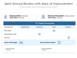 Semi annual review with area of improvement