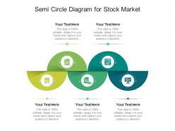 Semi circle diagram for stock market infographic template