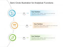 Semi circle illustration for analytical functions infographic template