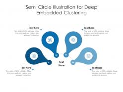 Semi circle illustration for deep embedded clustering infographic template
