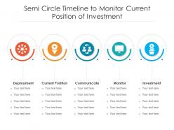 Semi circle timeline to monitor current position of investment