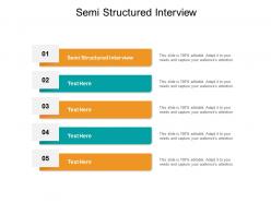Semi structured interview ppt powerpoint presentation summary cpb