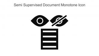 Semi Supervised Document Monotone Icon In Powerpoint Pptx Png And Editable Eps Format