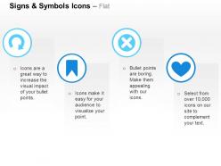 Semicircular arrow tag cross heart ppt icons graphics