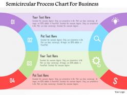 Semicircular process chart for business flat powerpoint design