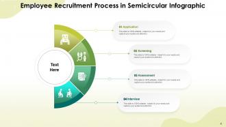 Semicircular Research Process Employee Recruitment Infographic