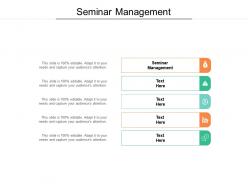Seminar management ppt powerpoint presentation styles skills cpb