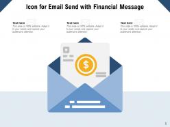 Send Email Icon Through Server Individual Financial Illustrating Representing