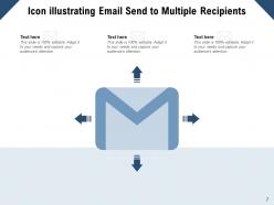 Send Email Icon Through Server Individual Financial Illustrating Representing