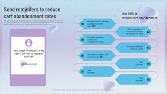 Send Reminders To Reduce Cart Abandonment Rates Text Message Marketing Techniques MKT SS