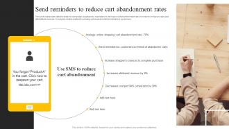 Send Reminders To Reduce Cart Abandonment Sms Marketing Services For Boosting MKT SS V