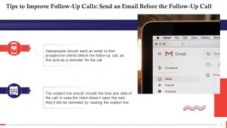 Sending An Email Before The Sales Follow Up Call Training Ppt
