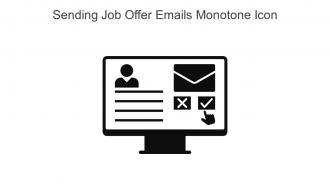 Sending Job Offer Emails Monotone Icon In Powerpoint Pptx Png And Editable Eps Format