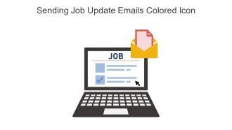 Sending Job Update Emails Colored Icon In Powerpoint Pptx Png And Editable Eps Format
