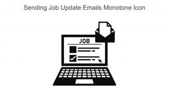 Sending Job Update Emails Monotone Icon In Powerpoint Pptx Png And Editable Eps Format