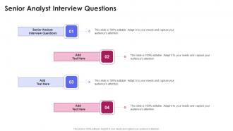 Senior Analyst Interview Questions In Powerpoint And Google Slides Cpb