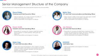 Senior Management Structure Of The Company Stakeholder Management Analysis