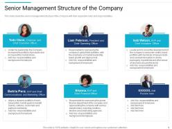 Senior management structure stakeholder governance to improve overall corporate performance