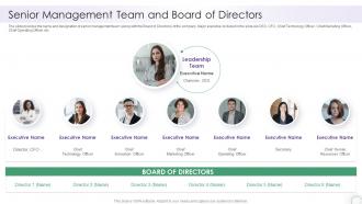 Senior Management Team And Board Of Directors It Company Report Sample