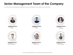 Senior management team of the company employee ppt powerpoint presentation structure