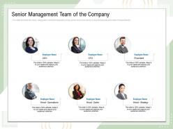 Senior management team of the company head sales powerpoint presentation graphics pictures
