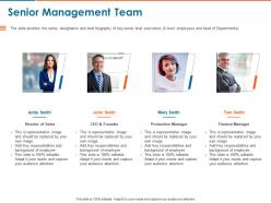 Senior management team ppt powerpoint presentation model professional