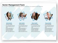 Senior management team ppt powerpoint presentation summary design inspiration