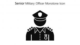 Senior Military Officer Monotone Icon In Powerpoint Pptx Png And Editable Eps Format