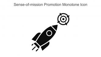 Sense Of Mission Promotion Monotone Icon In Powerpoint Pptx Png And Editable Eps Format