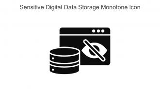 Sensitive Digital Data Storage Monotone Icon In Powerpoint Pptx Png And Editable Eps Format