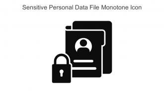 Sensitive Personal Data File Monotone Icon In Powerpoint Pptx Png And Editable Eps Format