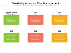 Sensitivity analytics risk management ppt powerpoint presentation layouts file formats cpb