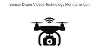 Sensor Drone Videos Technology Monotone Icon In Powerpoint Pptx Png And Editable Eps Format