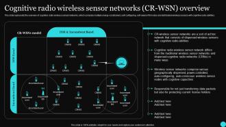 Sensor Networks IT Cognitive Radio Wireless Sensor Networks CR WSN Overview