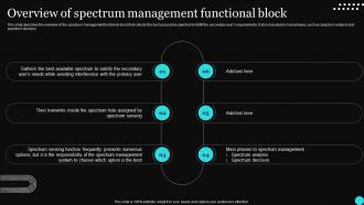 Sensor Networks IT Overview Of Spectrum Management Functional Block