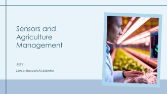 Sensors And Agriculture Management PPT Structure AT