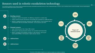 Sensors Used In Robotic Exoskeleton Technology Exoskeleton IT Ppt Guidelines