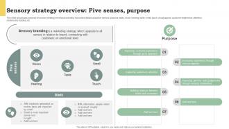 Sensory Strategy Overview Five Senses Purpose Promote Products And Services Through Emotional