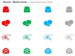 Sent mail voice communication social media networking ppt icons graphics