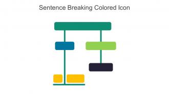 Sentence Breaking Colored Icon In Powerpoint Pptx Png And Editable Eps Format