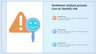 Sentiment Analysis Process Icon To Identify Risk